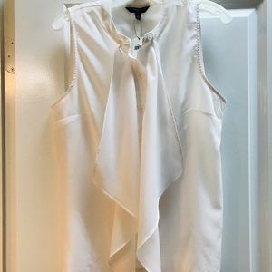 Cream Sleeveless Blouse